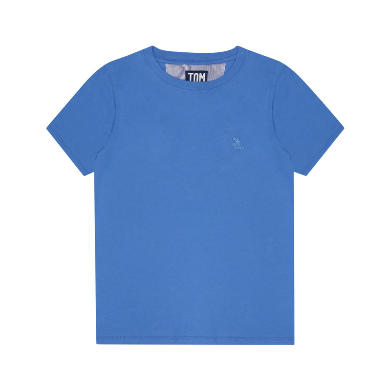 T-shirt basique 100 % coton bleu George Boys taille 5-6 ans col rond T-shirt basique 100 % coton bleu George Boys taille 5-6 ans col rond