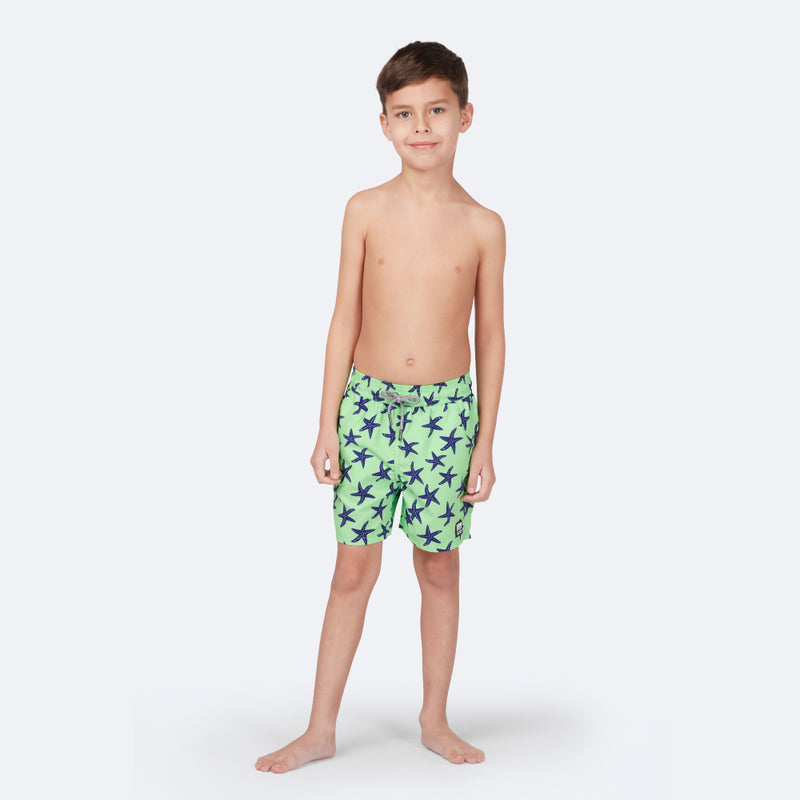 Boys Swim Shorts Fresh Green Blue Starfish Tom Teddy