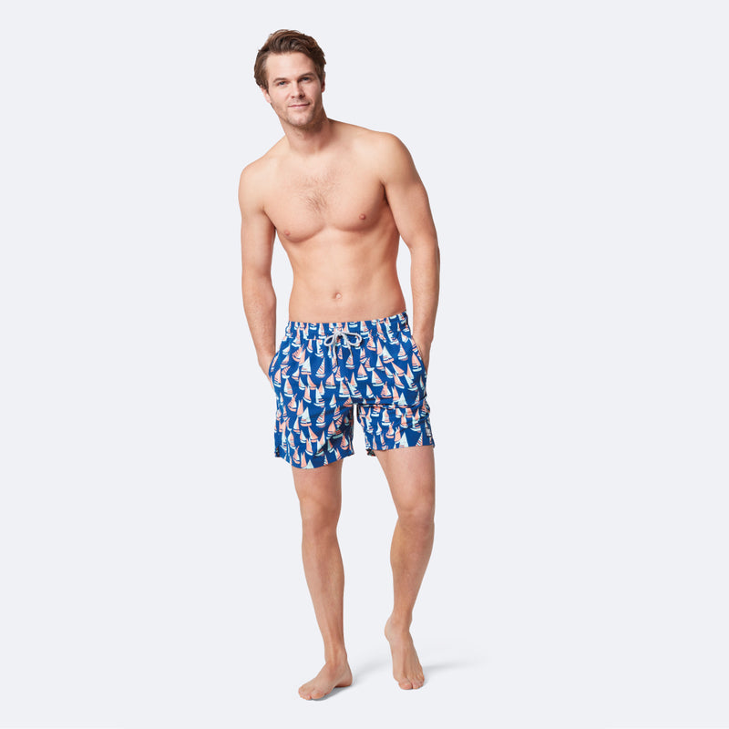 Pink Purple Blue Men's Beach Shorts Swim Trunks Quick Dry Swim Board shorts  With Pockets M