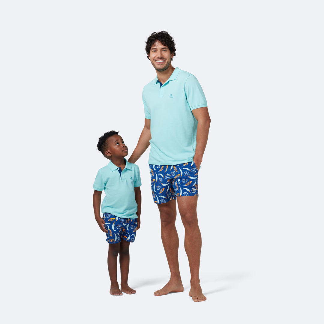 Plus Size Men's Swim Shorts - Quick-Dry Print Bathing Suits With Elastic Waistband & Pockets For Beach & Pool