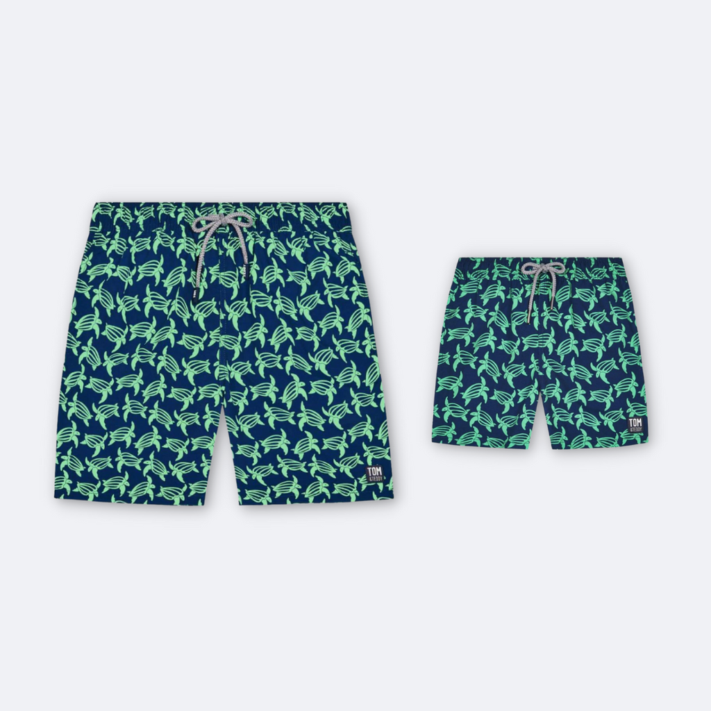 Navy & Green Turtles Set