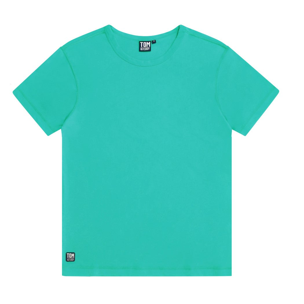 Men's Rash Guard | Solid Spearmint Green Short Sleeve | Tom & Teddy